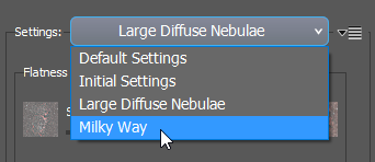 Selecting Predefined Settings