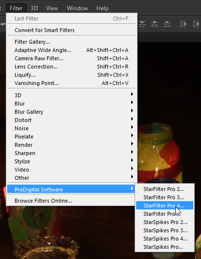 Running the plug-in from Photoshop's menus