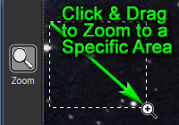 Click and drag the Zoom Tool to choose an area with which to fill the viewport