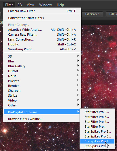 Running the plug-in from Photoshop's menus