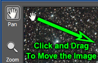 Click and drag the Hand Panning Tool to move the image around