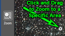 Click and drag the Zoom Tool to choose an area with which to fill the viewport