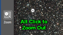 Alt click the image to zoom out one step