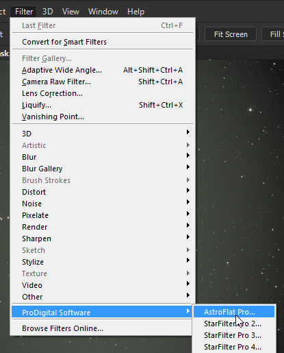 Running the plug-in from Photoshop's menus