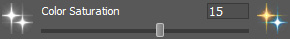 Color Saturation (C) - Sets the intensity of the highlight color used in the effects