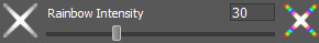 Rainbow Intensity (R) - Sets the intensity of the multicolored 'rainbow' pattern in the Primary and Secondary Spikes